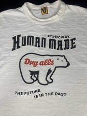 Human Made Graphic T-Shirt #7 Polar Bear Print In White Sz Large