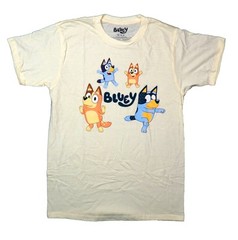 Bluey New Adult T-Shirt – Bandit Bingo Bluey Chilli Around Logo