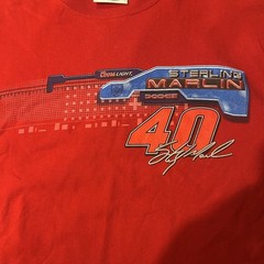 2004 NASCAR Sterling Marlin Dodge Coors Light #40 Red Graphic T-Shirt Size M