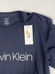 Calvin Klein Men’s Logo T-Shirt Navy Blue Size S Cotton Blend Crew Neck Tee. NEW