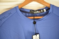 RLX Ralph Lauren Golf Performance T-Shirt Mens Large Blue Long Sleeve New