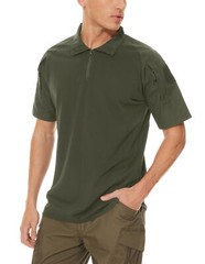 Men’s Summer Short Sleeve Shirts 1/4 Zip Outdoor Training T-Shirt Quick Dry Tops