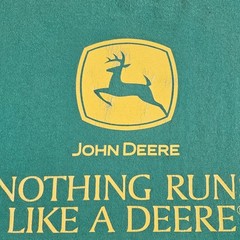 John Deere T-Shirt Mens XL Green Nothing Runs Like A Deere Graphic Tee