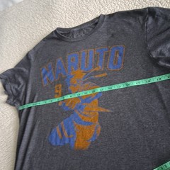 Naruto Mens Graphic T-shirt Size Large Shippuden Collection #9 Grey 2007 L