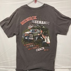 Redneck Mechanic “We’ll Take a Crack At It” Funny Graphic T-Shirt Adult Size L
