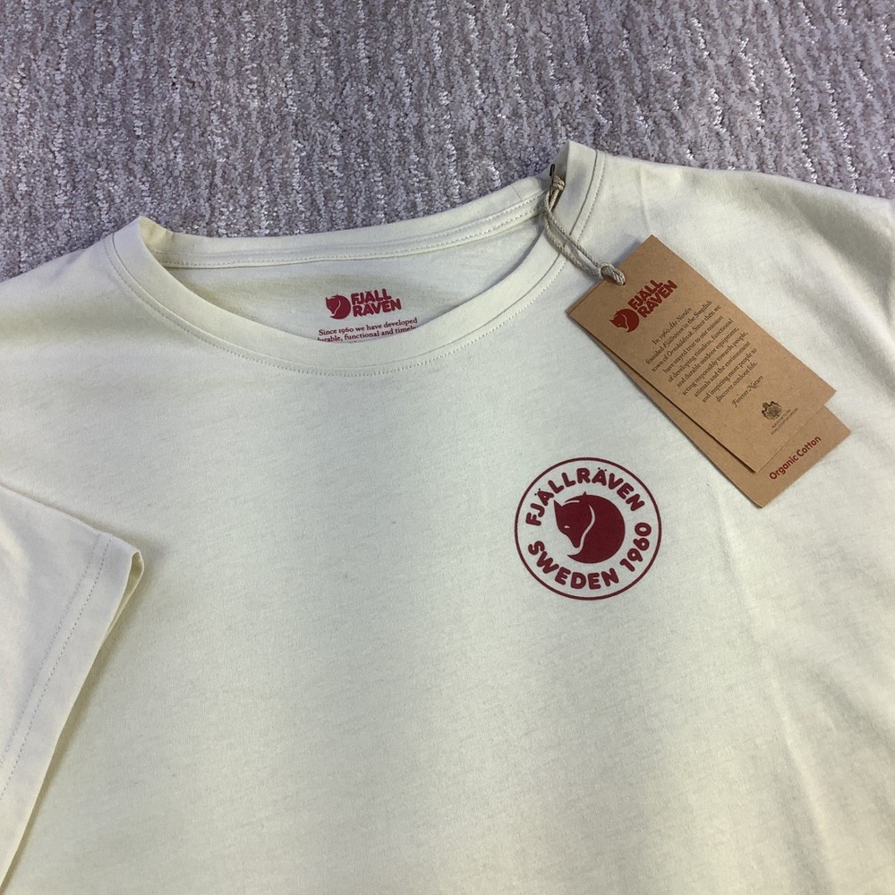 Fjallraven 1960 Logo T-Shirt Mens XXL Chalk White Organic Cotton Tee NWT