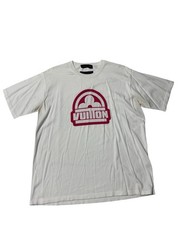 Louis Vuitton Men’s White Pink Graphic Logo T-Shirt Size 5L Made In Italy Luxury