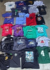24 Sports T-Shirt & Jersey Bundle MLB NFL NBA Jordan Tee Mixed Teams & Sizes Lot