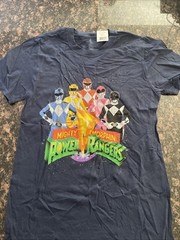 NWT Men’s Mighty Morphin Power Rangers Graphic T Shirt Navy Size S