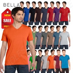 Bella + Canvas Short Sleeve Unisex V-Neck Jersey XS-XL T-Shirt R-3005