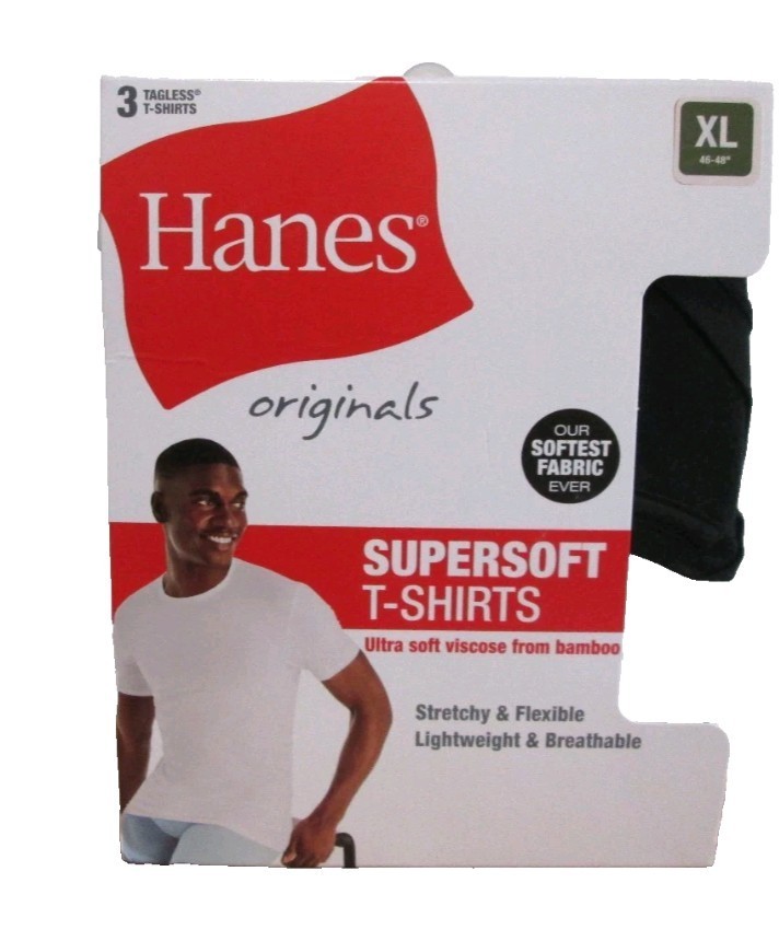 Hanes Originals Size LARGE 3 PACK Super Soft T-Shirts Assorted Colors New