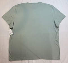 Lucky Brand Henley Sage Green Short Sleeve Cotton 3 Button Ribbed Collar 2XL