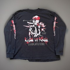 Sosmula Klean Up Krew Men Long Sleeve Shirt Sz Large Graphic Merch Double Sided