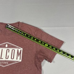Volcom Stone T Shirt Mens Small Dusty Rose Graphic Print Crew Neck Straight Hem