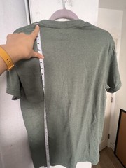 Gildan Men Crewneck Shirt Size Medium Green Short Sleeve Cotton Blend
