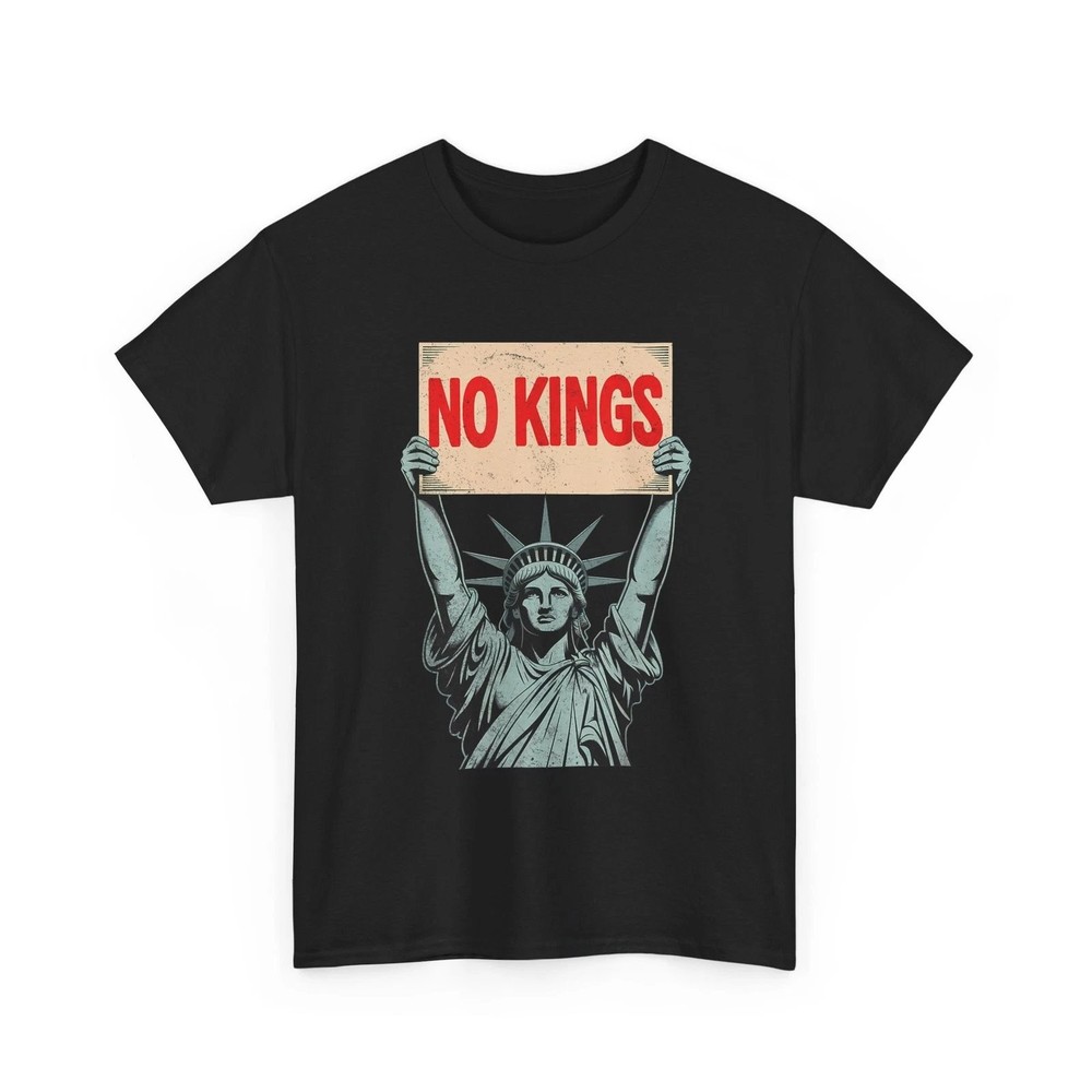 No Kings Statue Of Liberty Vintage Graphic Tee Unisex Cotton Gift