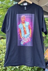 Barbie Movie KEN Ryan Gosling BLACK T-Shirt 2XL EUC Gildan Soft Style