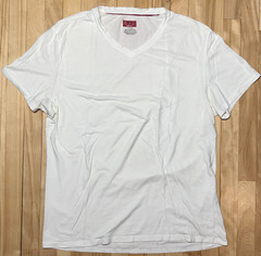 Nordstrom Alfani Men’s Slim Fit Stretch White V-Neck Short Sleeve T-Shirt Sz XL