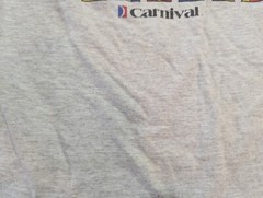 Vintage Carnival Ecstasy Cruise Ship SHIRT (Large) 19.5×26 Vacation Caribbean