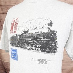 Vintage Nickel Plate Road Shirt 2XL 90s Steam Train Railroad USA Single Stitch