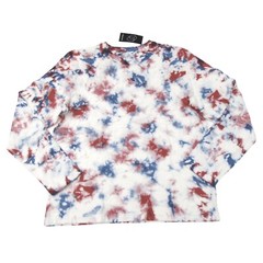 Original Use Mens Size M Crewneck Long Sleeve T-Shirt Tie Dye Red Ribbon