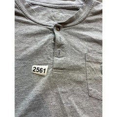 Carhartt Shirt Mens 3XL Short Sleeve Henley Crew Neck Buttons Gray Pocket