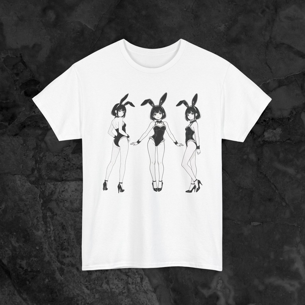 Anime Bunny Girl T Shirt Sexy Manga Waifu Graphic Otaku Gift for Him Her