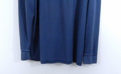 Foundry Men’s Henley Thermal Shirt Size XLT Blue Long Sleeve Waffle Knit