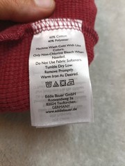 Eddie Bauer Mens Waffle Knit Thermal Shirt Long Sleeve Brick Red Cotton XLarge.