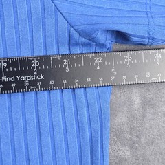 Perry Ellis T-Shirt Mens XL Blue Ribbed Stretch Short Sleeve Crew Neck Top