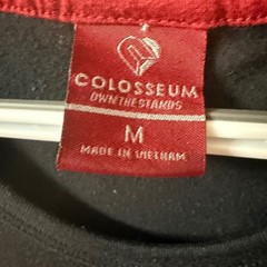 Colosseum Arkansas Razorbacks Black Red Muscle Tank Top Shirt M