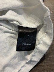 Rhude Raglan T-Shirt Men’s Size M Short Sleeve Embroidered Logo White Black