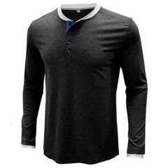 Zonbailon men’s t-shirt solid color base keep warm long sleeve autumn winter