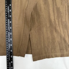 Fashion Collection Shirt Mens 3XL Brown Textured Casual Asymmetrical Pocket Tee