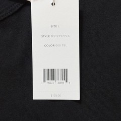 NWT VINCE SHORT SLEEVE HENLEY T SHIRT MENS SZ LARGE $125 USA BLACK 100% COTTON