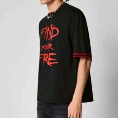 New Men Luxury Fashion Black T-Shirt High Quality