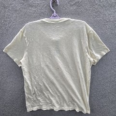 Chubbies Men Shirt M Cream Button Logo Short Sleeve Henley