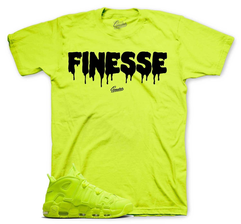 Shirt To Match Air More Uptempo 96 Volt Neon Yellow – Finesse Sneaker Tee