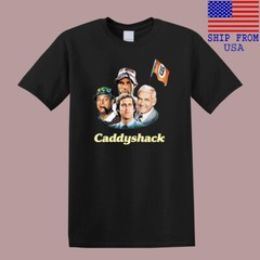 Caddyshack Golf Movie Logo Men’s Black T-Shirt Size S-5XL