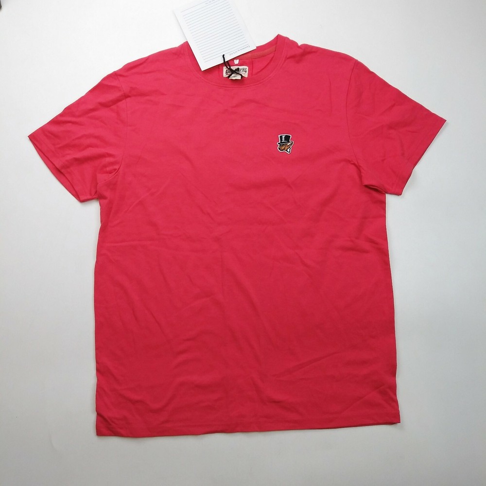 Akoo mens 100% AUTHENTIC Crewneck T-SHIRT SIZE LARGE cayenne logo