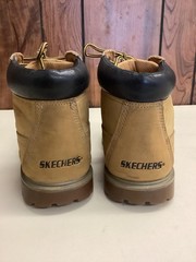 Skechers Boots Mens Size 5.5 Tan Work Lace Up Synthetic Leather Outdoor 93158L