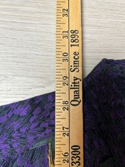 Vintage Goouch Rayon Shirt XL Purple Abstract Pattern 80s 90s Art Deco