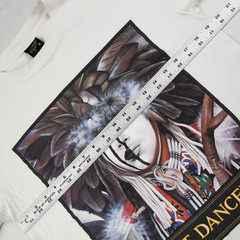 Spirit Dancer Diamond Dust Vintage 90s T Shirt Mens M White Native American Art