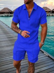 2-Piece Set Mens T Shirts & Shorts Set Outfit Sweatsuit Short Sleeve NEW 2025