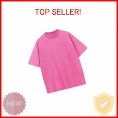 KEEPSHOWING Men’s Cotton T-Shirts Oversized Unisex Short Sleeves Casual Loose Wa