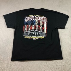 Pow Mia 2018 Cripple Creek Ride T shirt mens XL Black Veterans Rally Festival