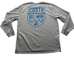 Costa Del Mar Long Sleeve Graphic Fishing Shirt Heather Gray Men’s Large