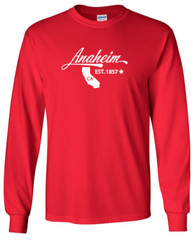 Anaheim California State T-Shirt Long Sleeve Graphic Tees Unisex Apparel Design