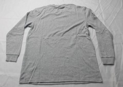 Blue Ice Men’s Soild Long Sleeve Waffle Knit T-Shirt CN6 Heather Grey Large NWT