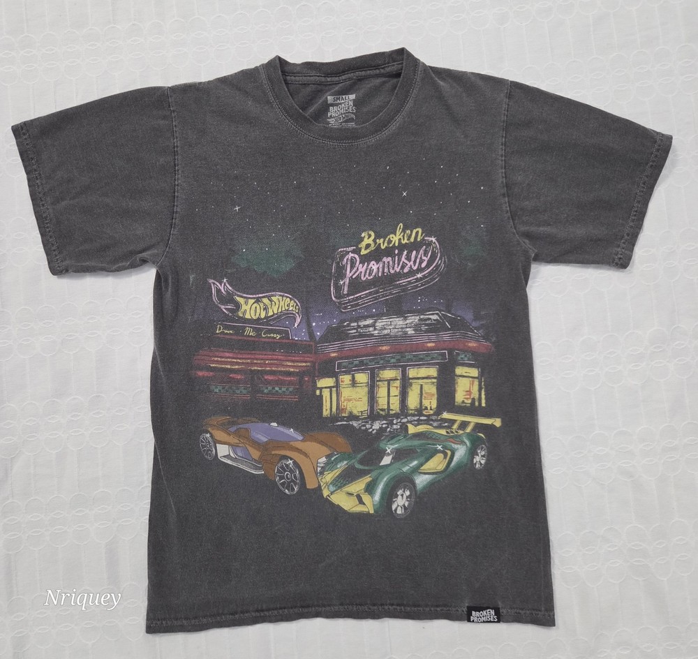 Broken Promises Hot Wheels T Shirt Small S Grey Graphic Drive Me Crazy…